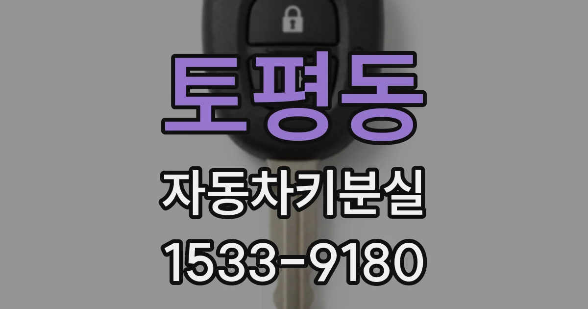 토평동 자동차키분실