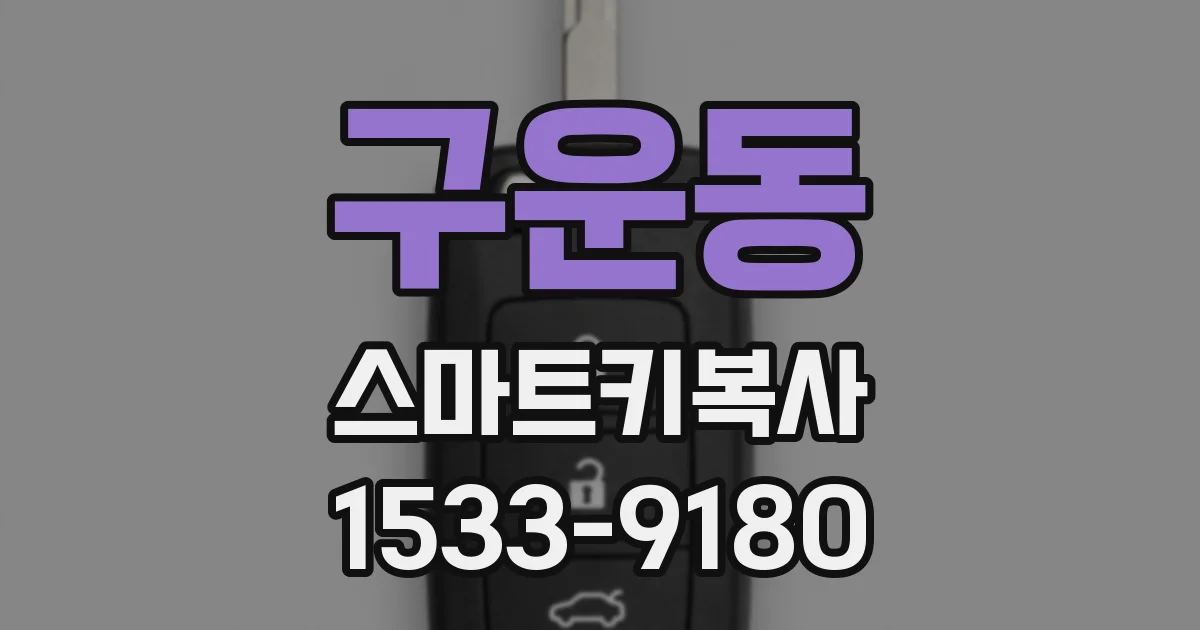 구운동 스마트키복사