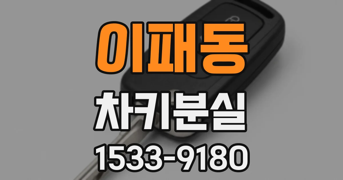 이패동 차키분실