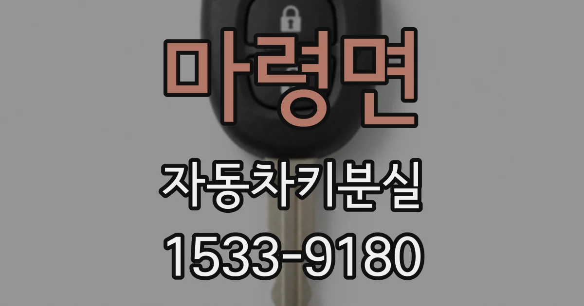 마령면 자동차키분실