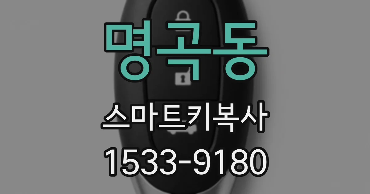 명곡동 스마트키복사