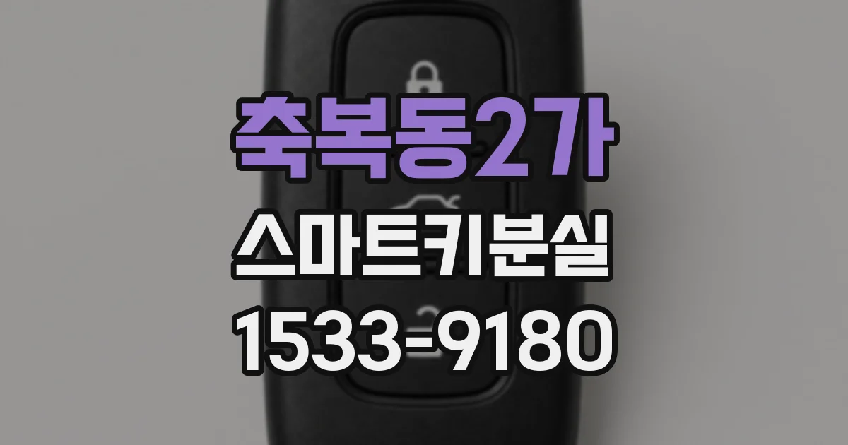 축복동2가 스마트키분실