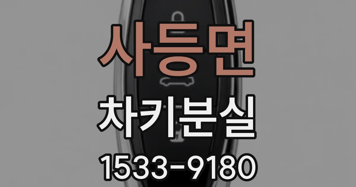 사등면 차키분실