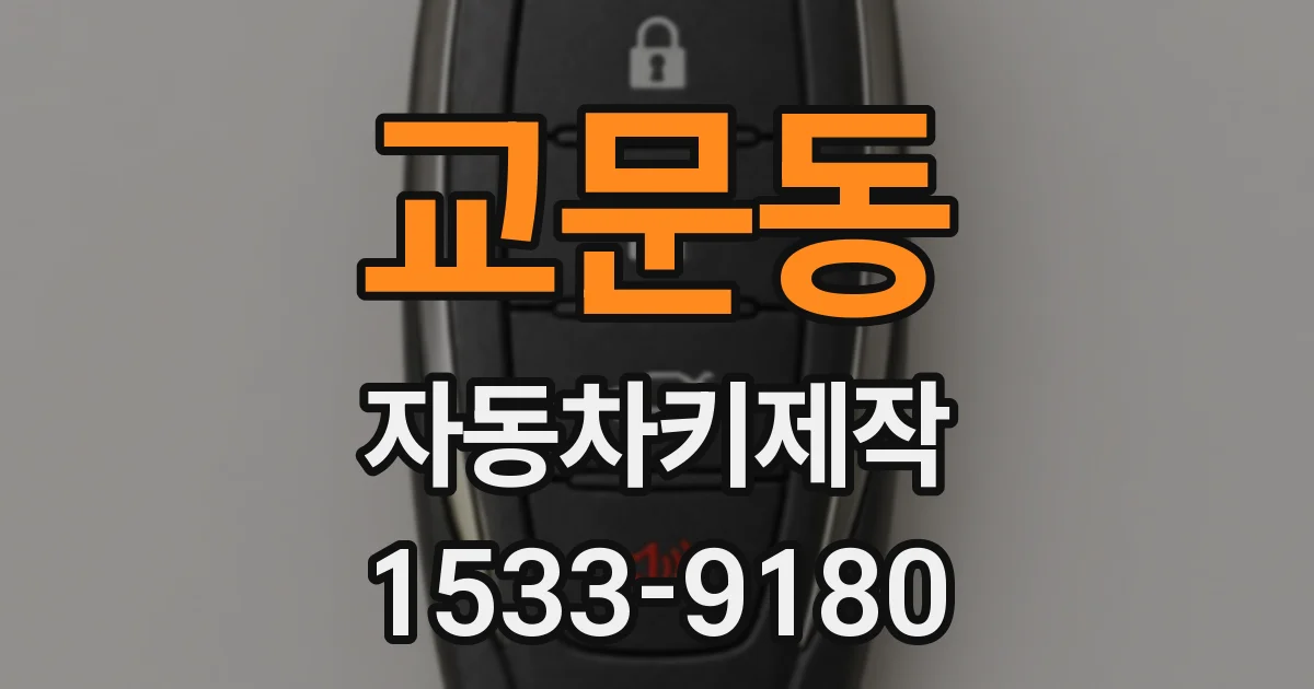 교문동 자동차키제작