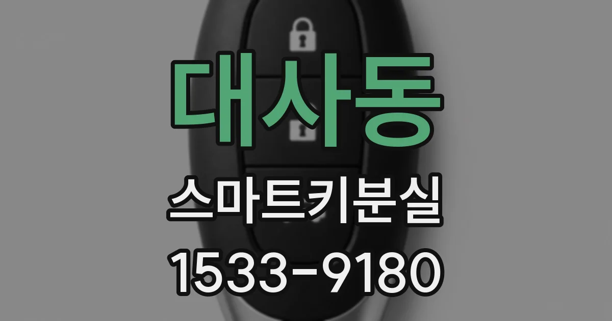 대사동 스마트키분실