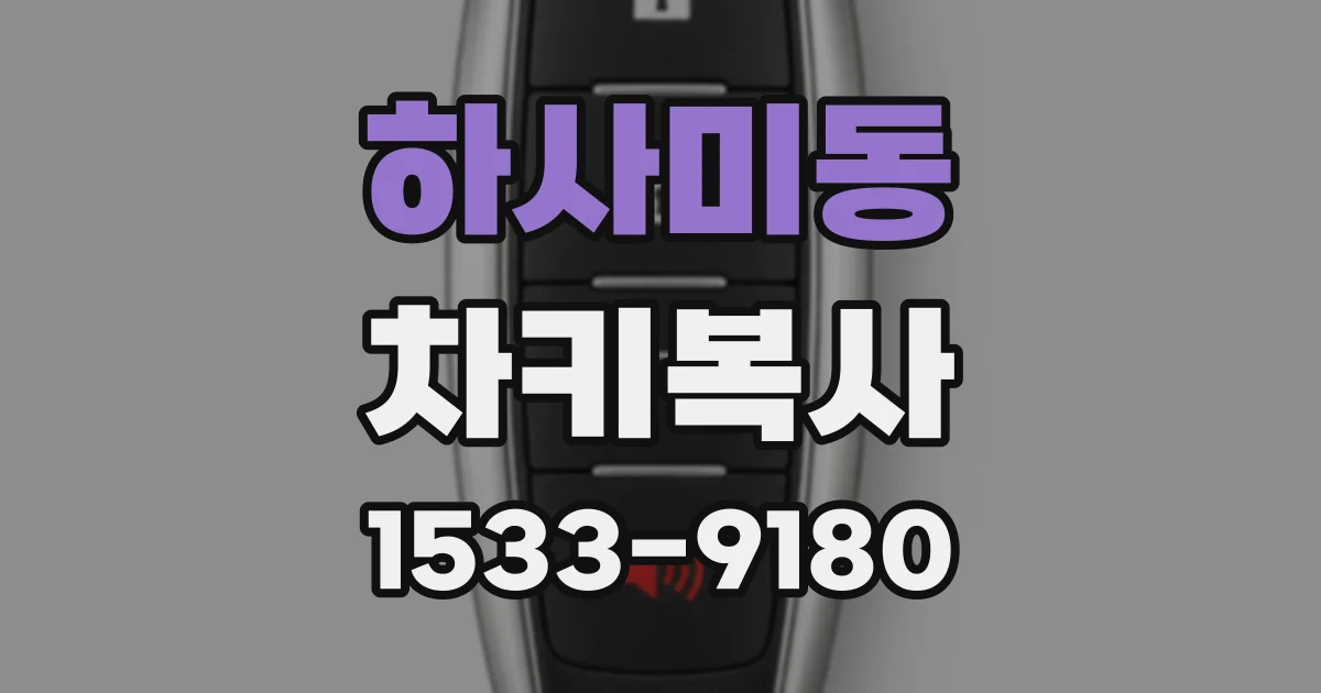 하사미동 차키복사