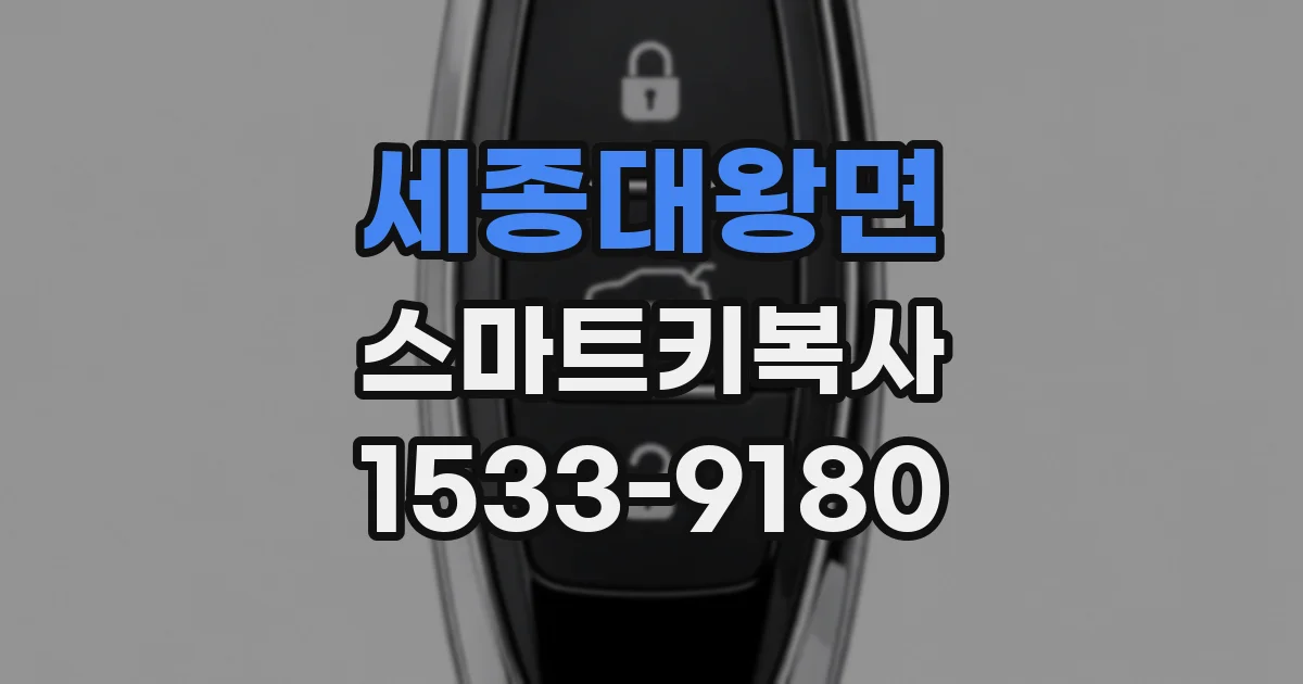 세종대왕면 스마트키복사