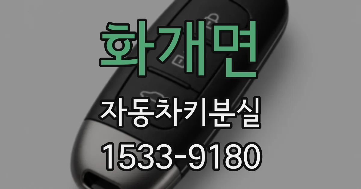 화개면 자동차키분실