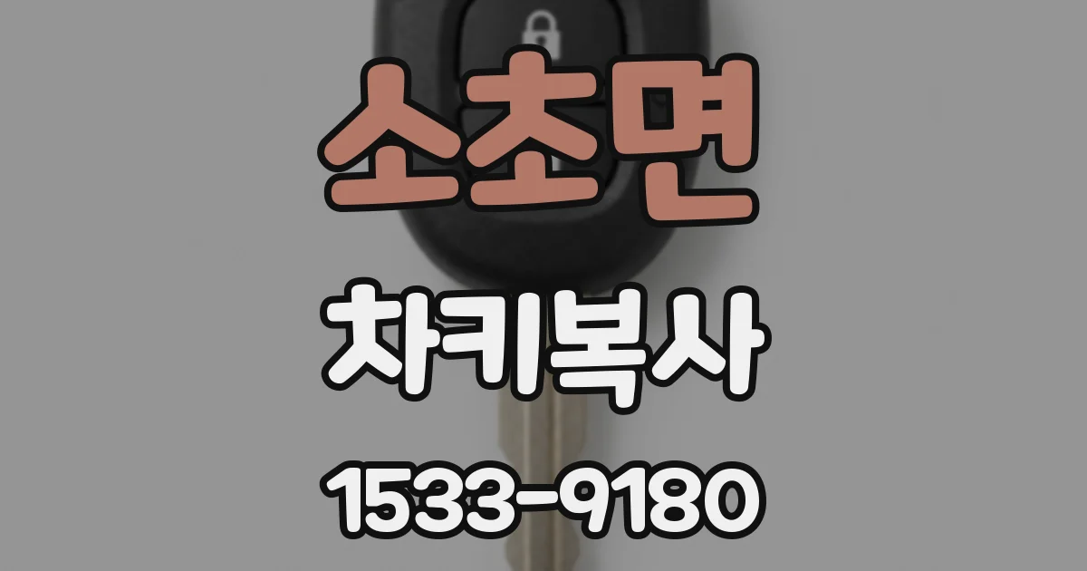 소초면 차키복사