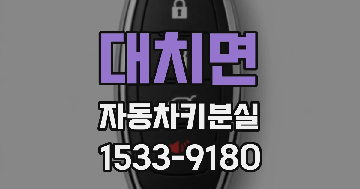 대치면 자동차키분실