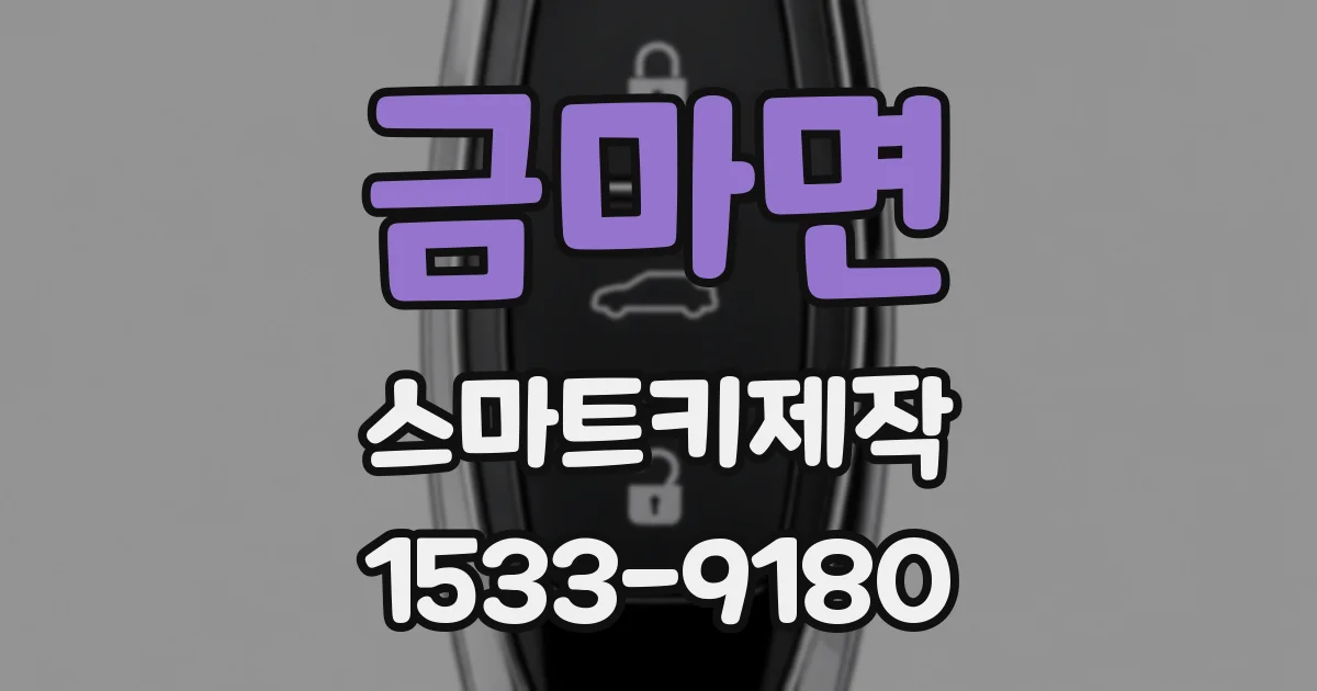 금마면 스마트키제작