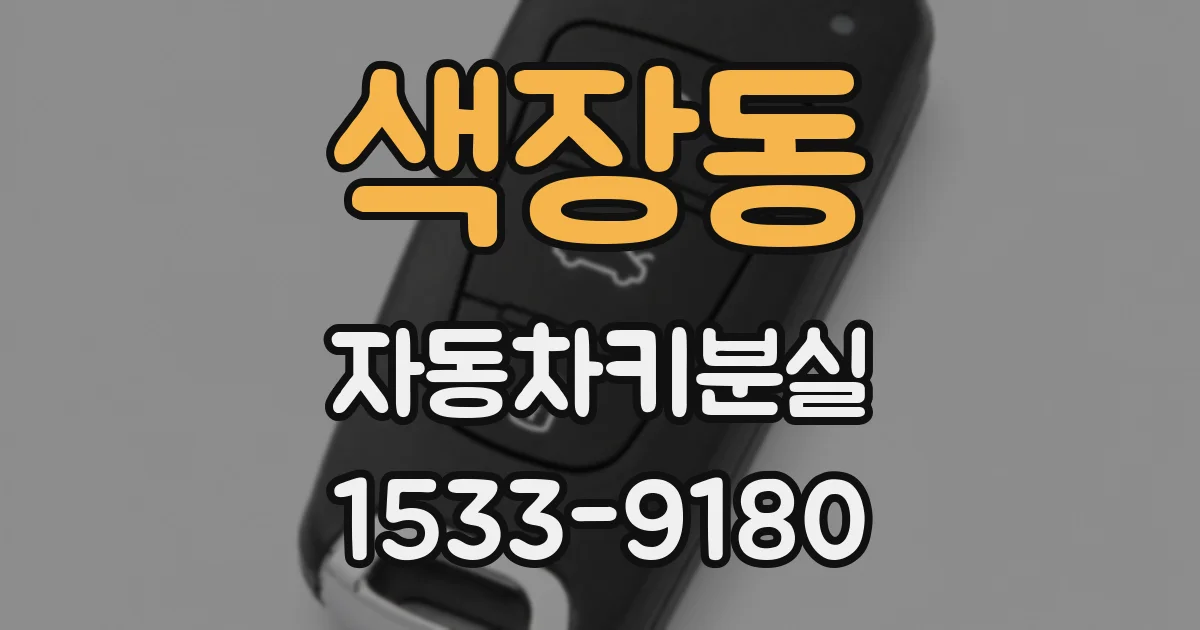 색장동 자동차키분실