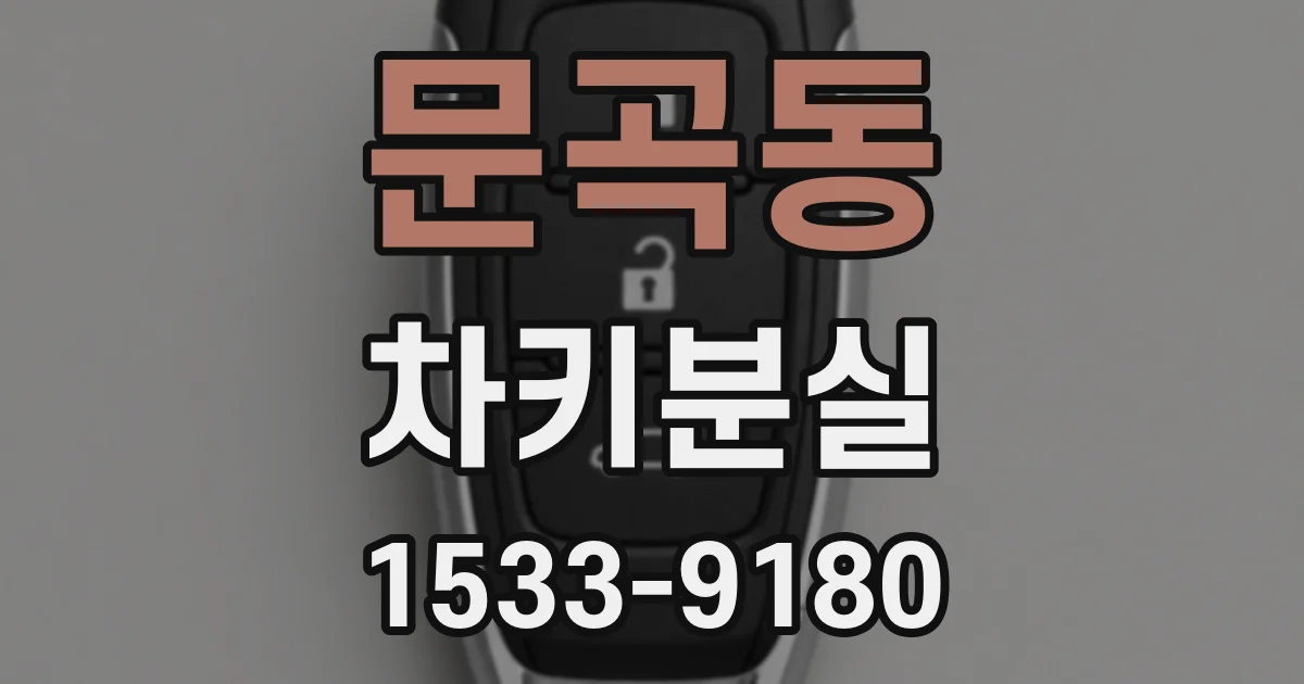 문곡동 차키분실