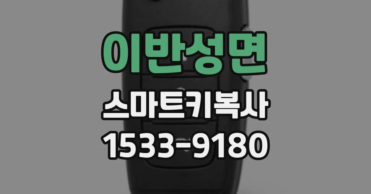 이반성면 스마트키복사