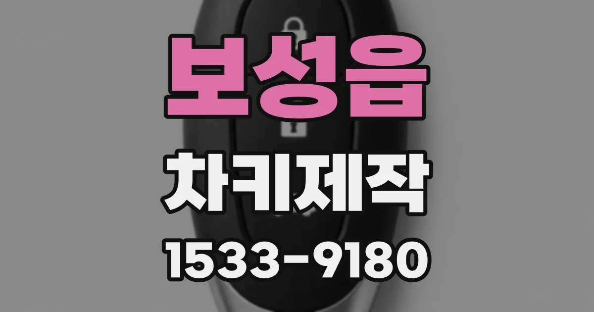 보성읍 차키제작
