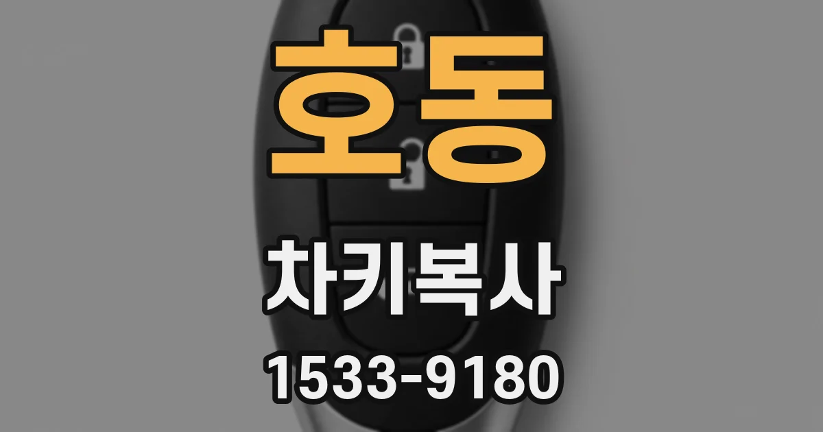 호동 차키복사
