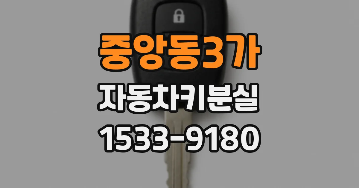 중앙동3가 자동차키분실