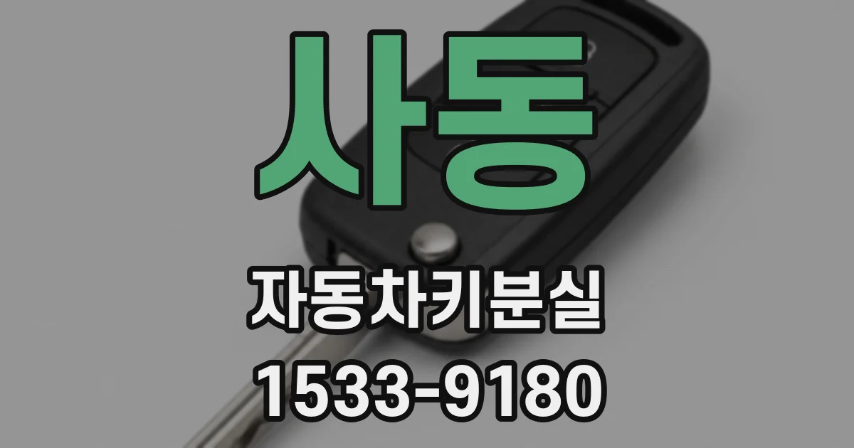 사동 자동차키분실