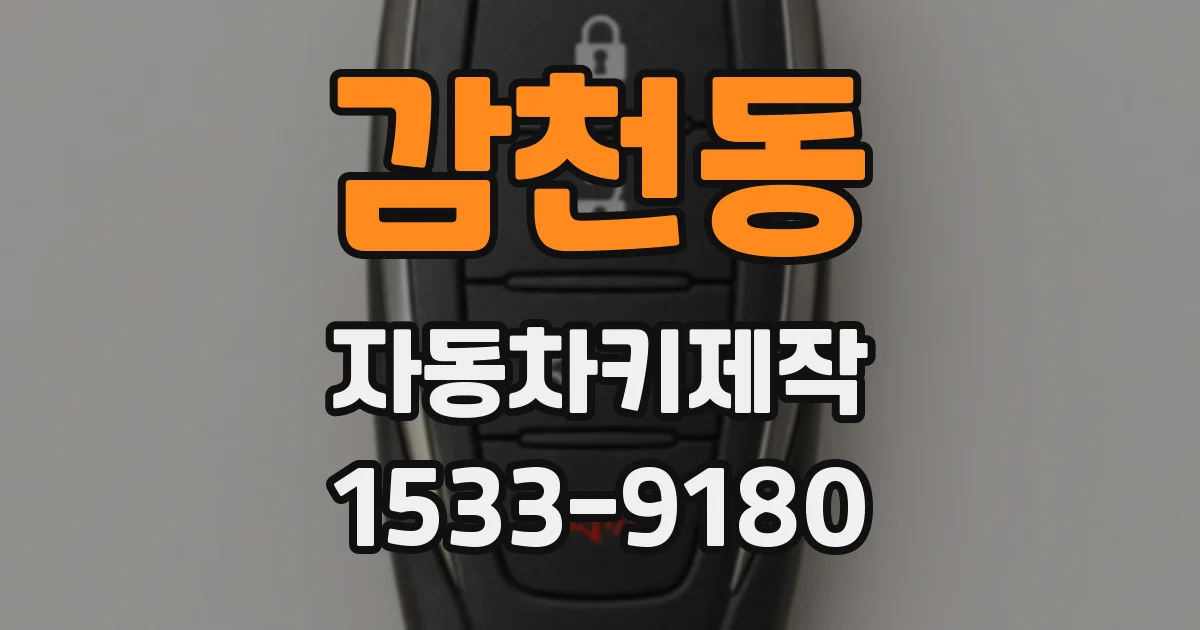 감천동 자동차키제작