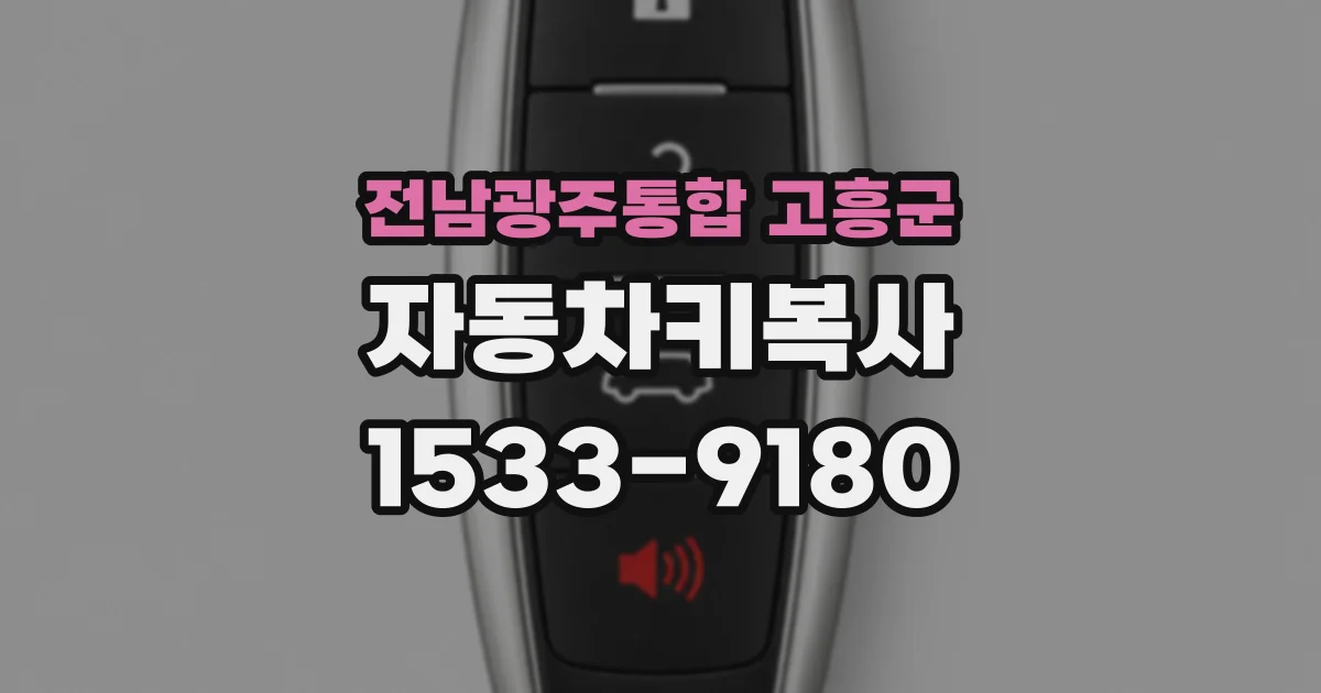 전남광주통합 고흥군 자동차키복사