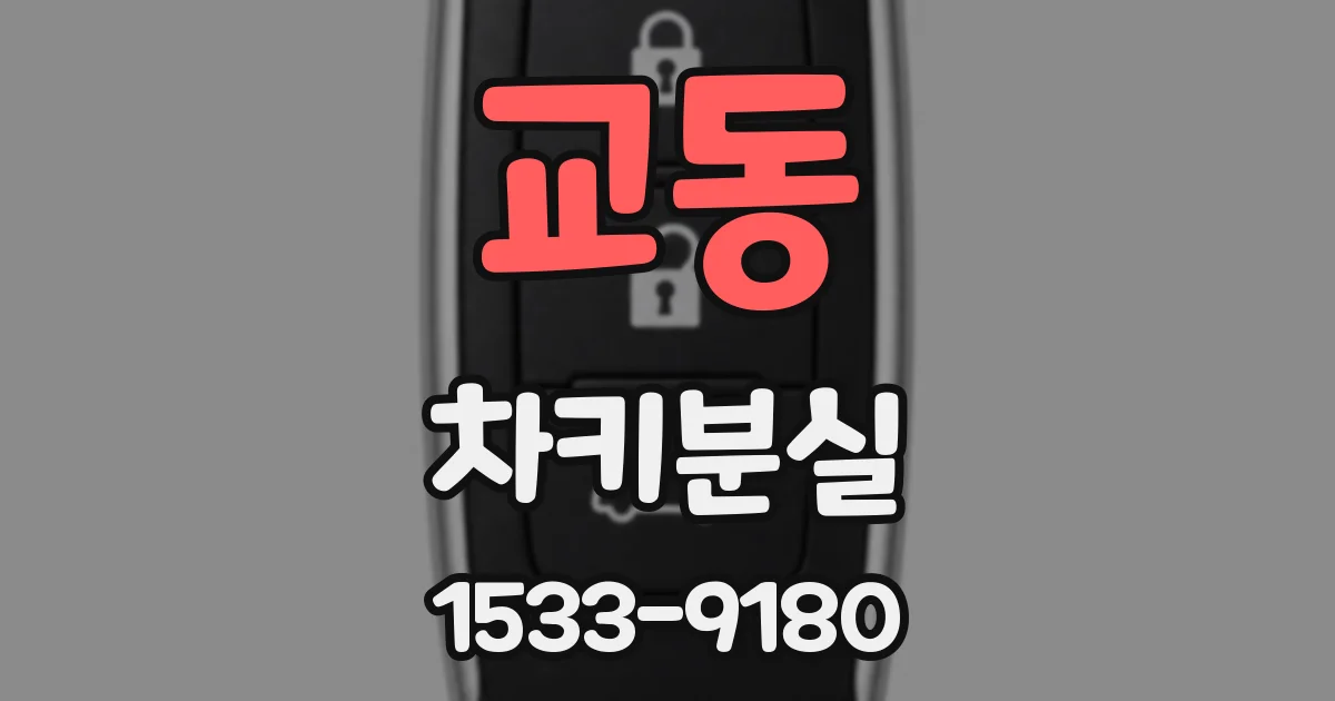 교동 차키분실