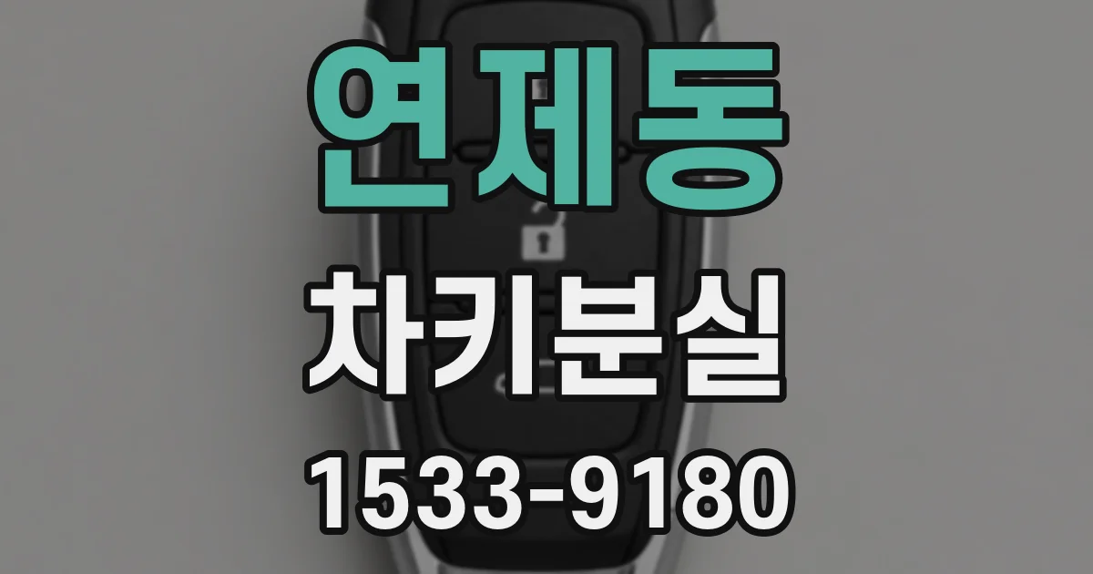 연제동 차키분실