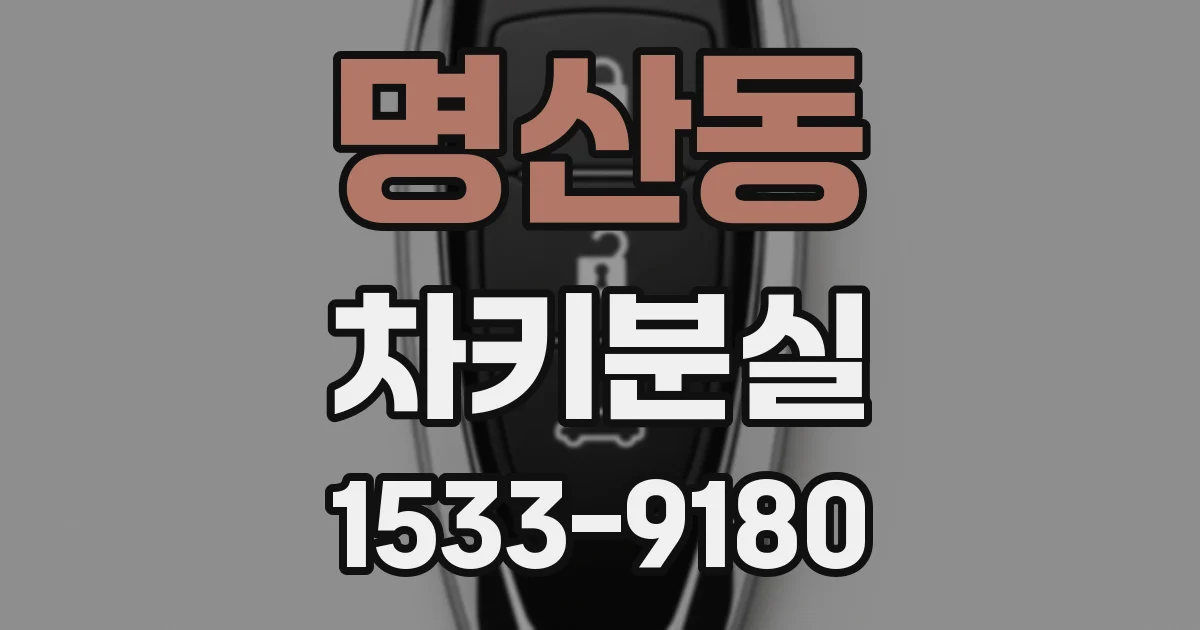 명산동 차키분실