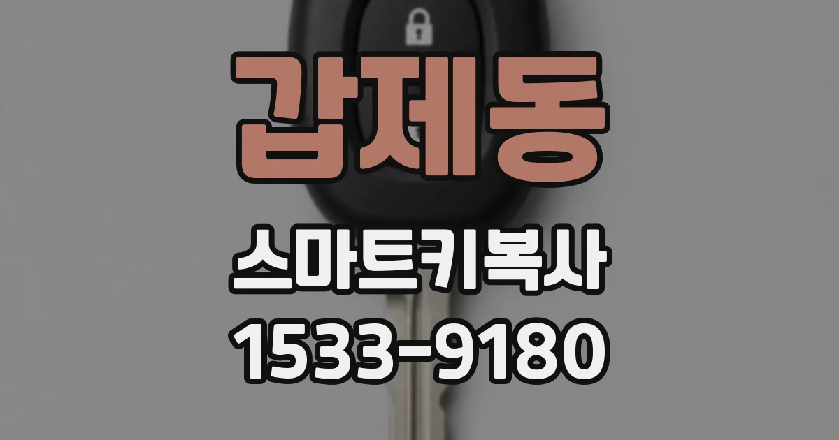 갑제동 스마트키복사