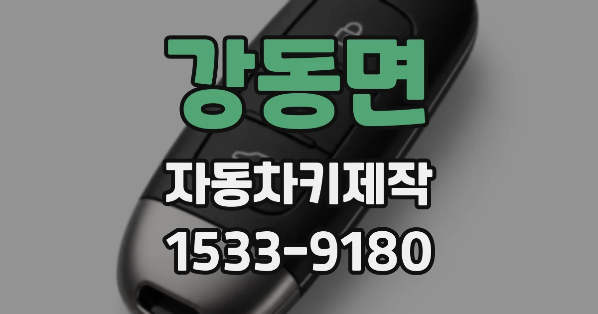 강동면 자동차키제작