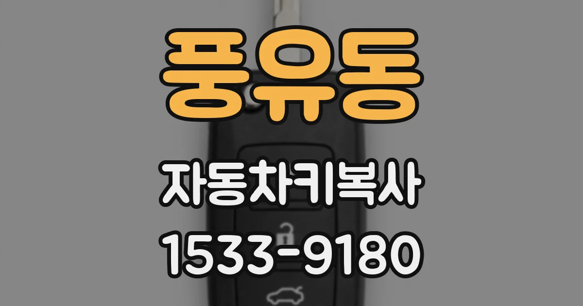 풍유동 자동차키복사