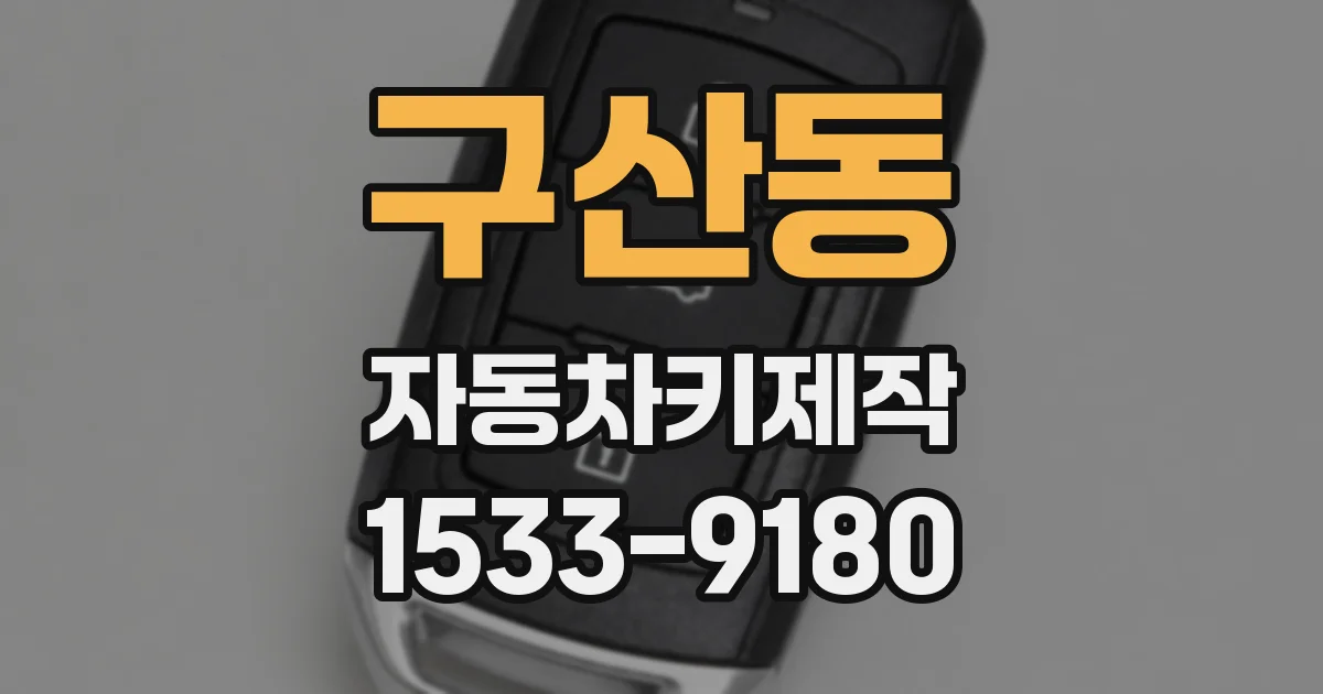 구산동 자동차키제작