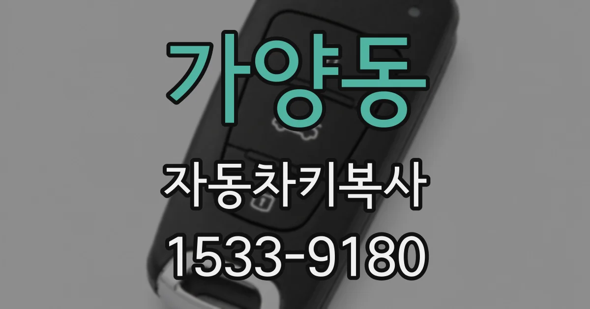가양동 자동차키복사