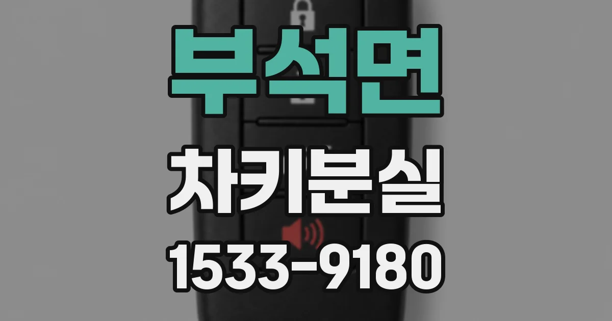 부석면 차키분실