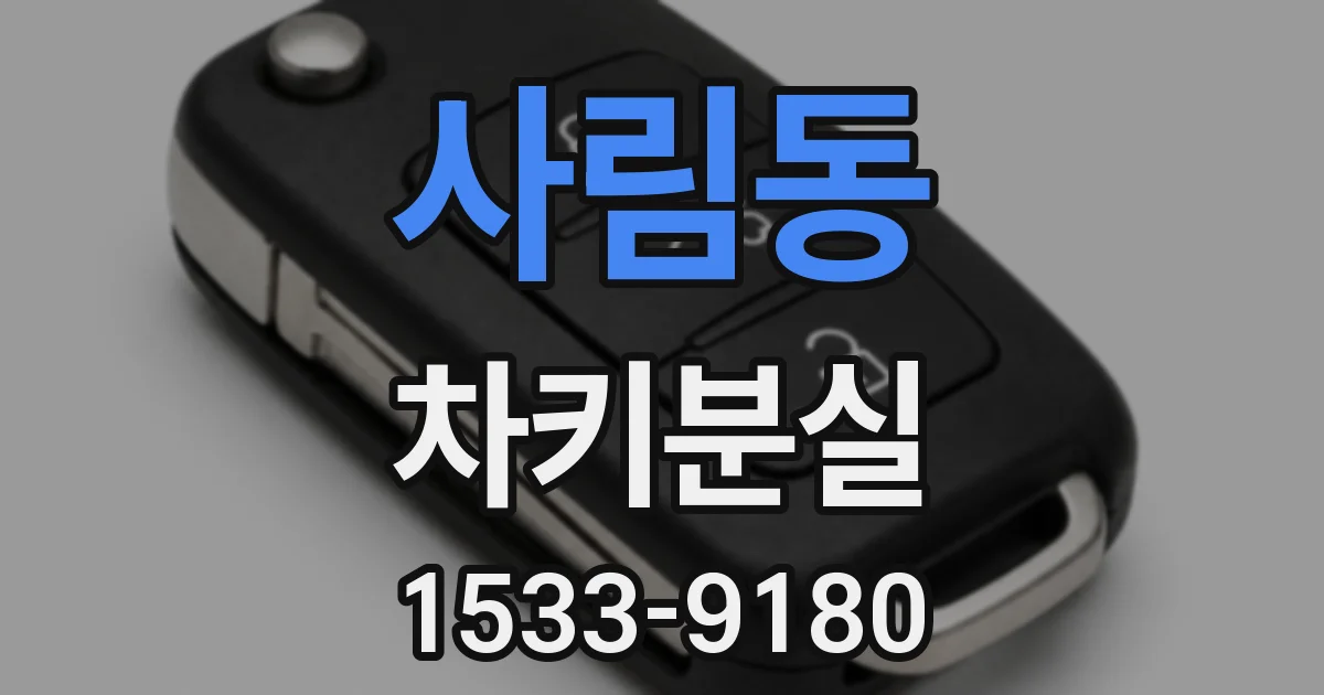 사림동 차키분실
