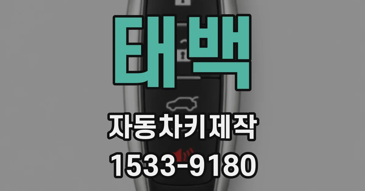 태백 자동차키제작
