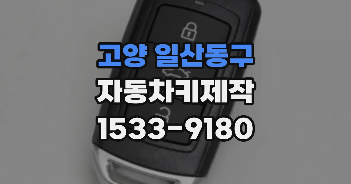 고양 일산동구 자동차키제작