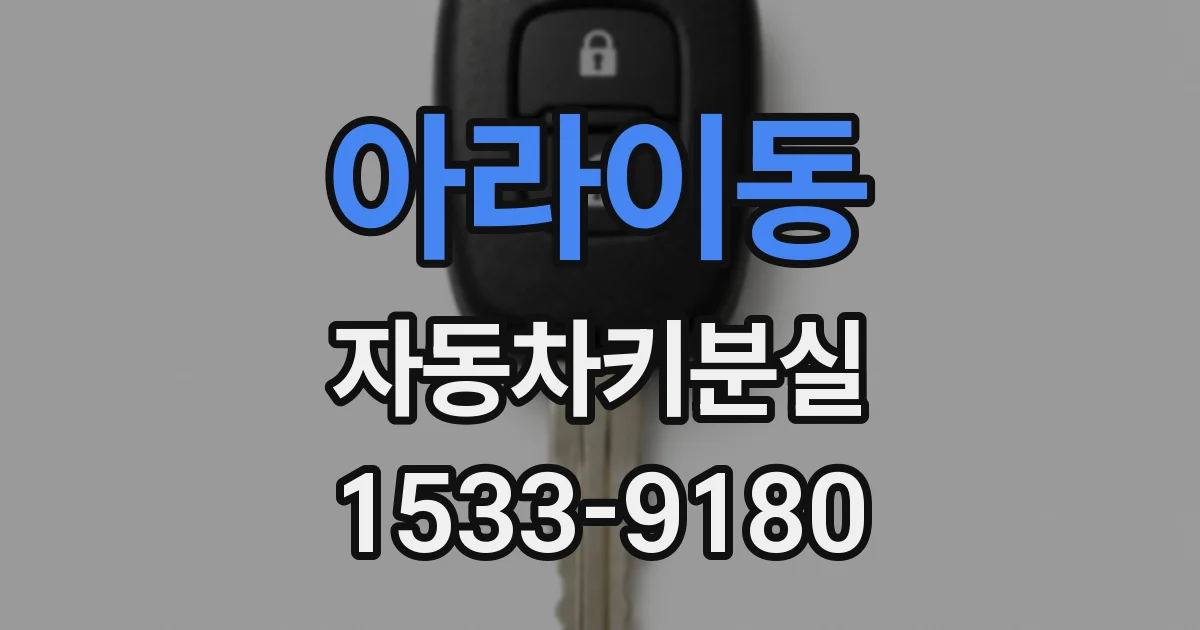 아라이동 자동차키분실