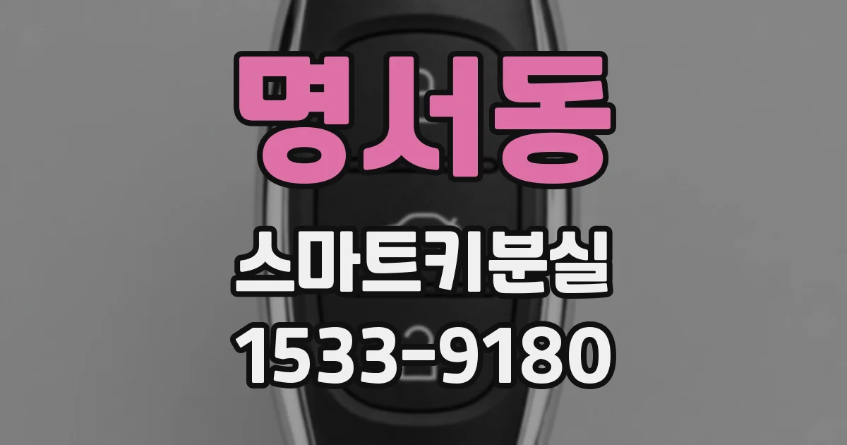 명서동 스마트키분실