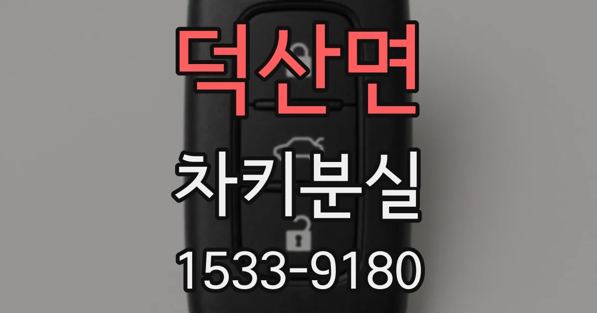 덕산면 차키분실