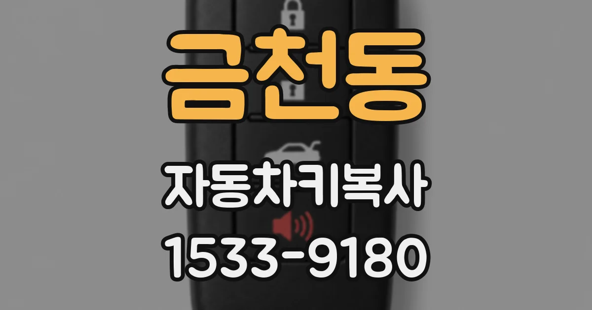 금천동 자동차키복사