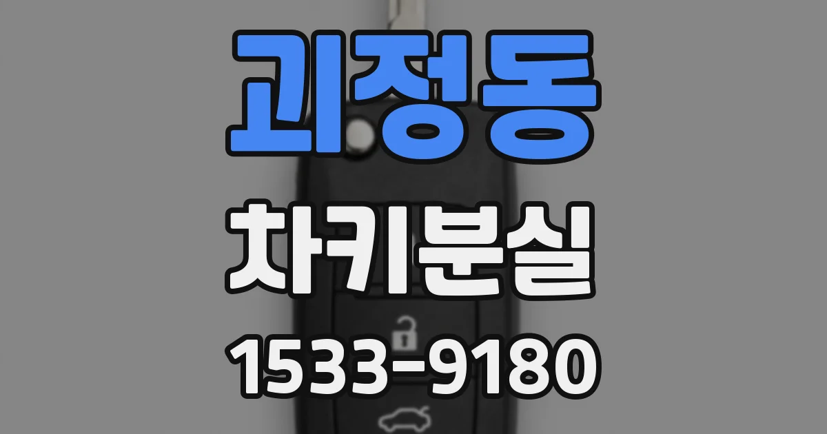 괴정동 차키분실
