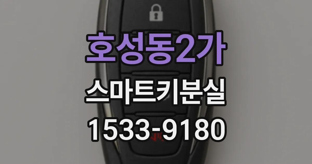 호성동2가 스마트키분실