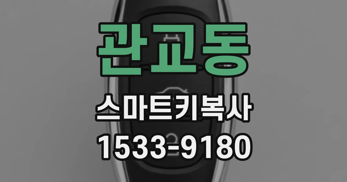 관교동 스마트키복사