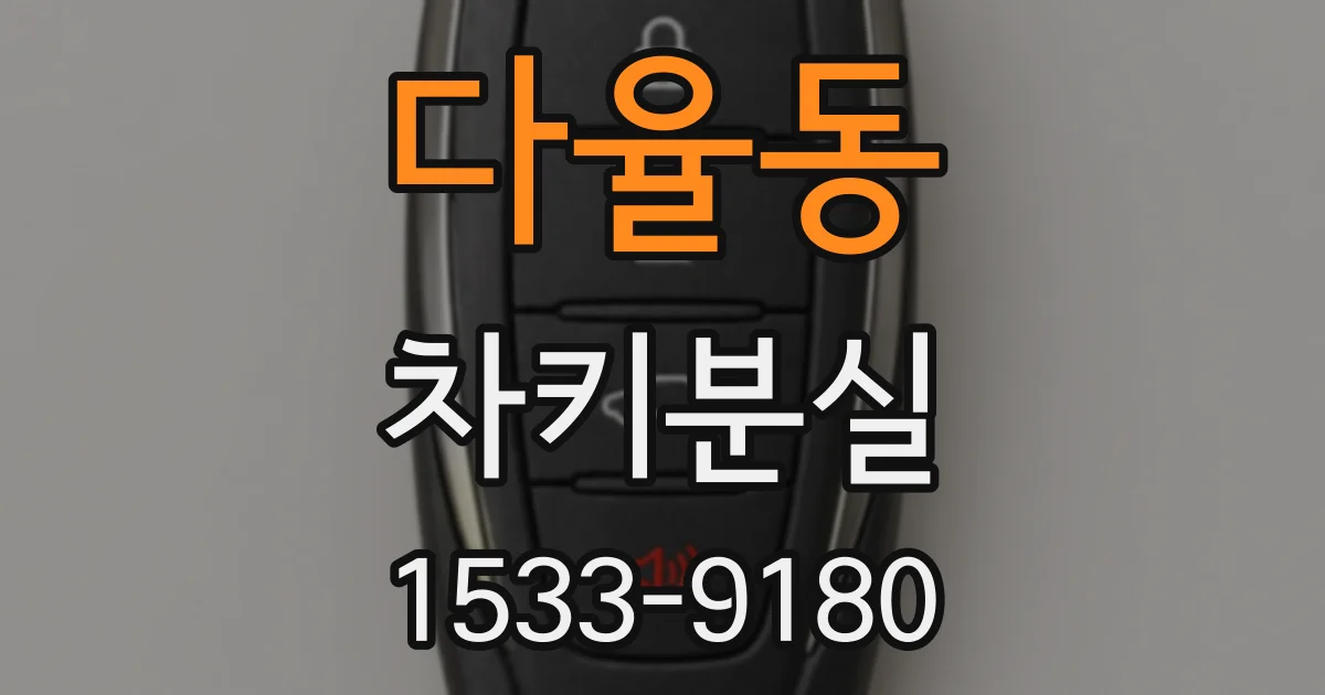 다율동 차키분실