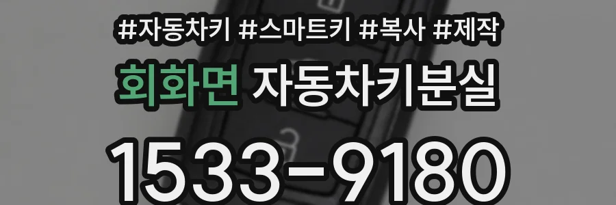회화면 자동차키분실
