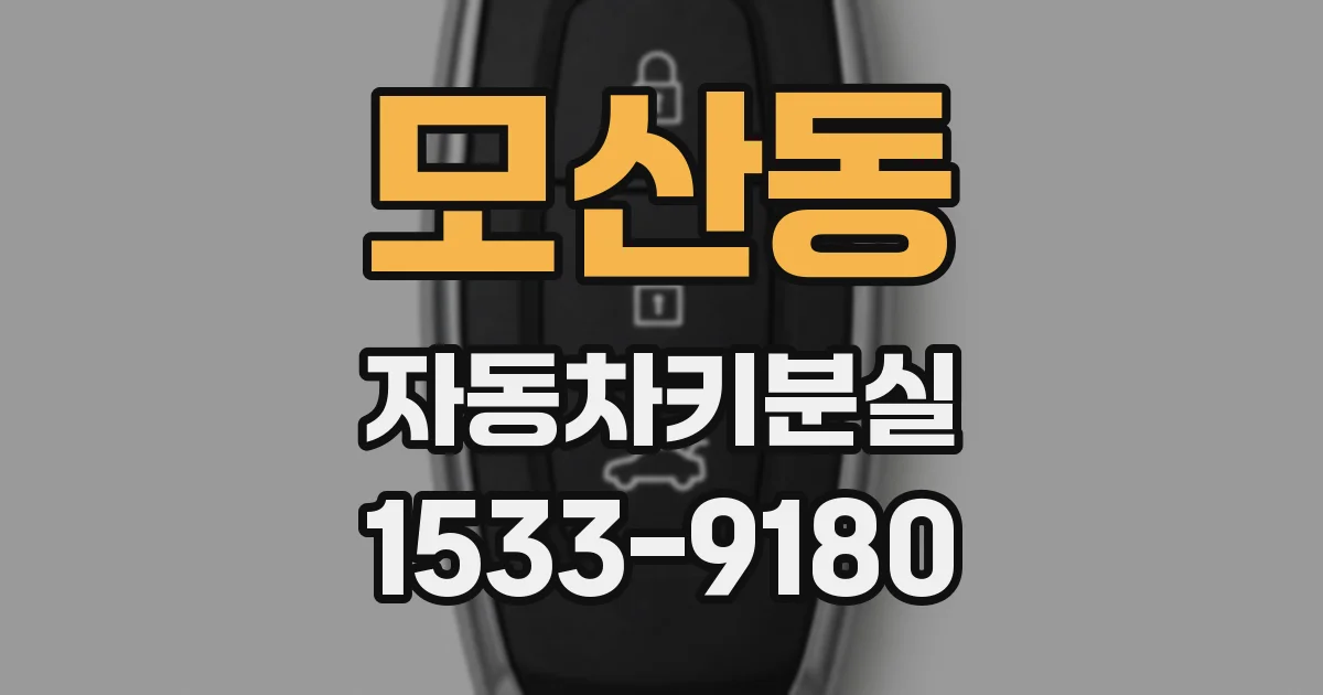모산동 자동차키분실