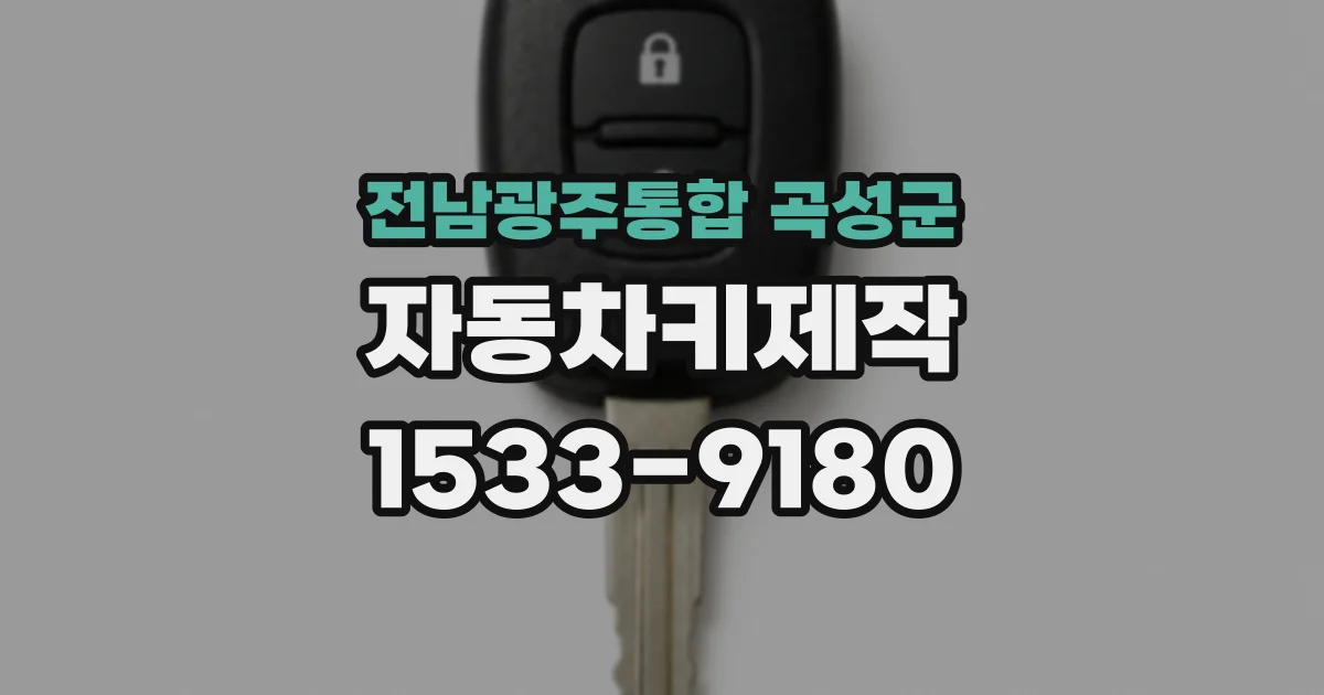 전남광주통합 곡성군 자동차키제작