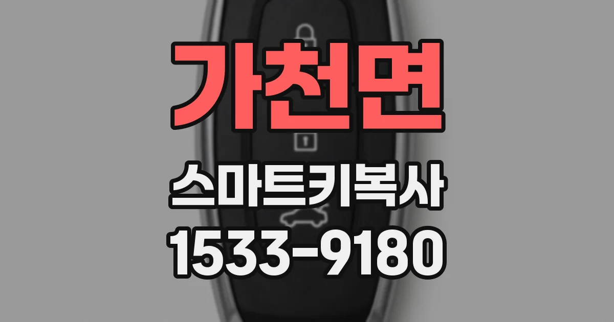 가천면 스마트키복사