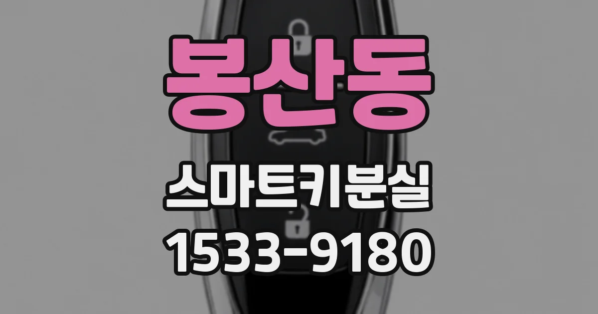봉산동 스마트키분실