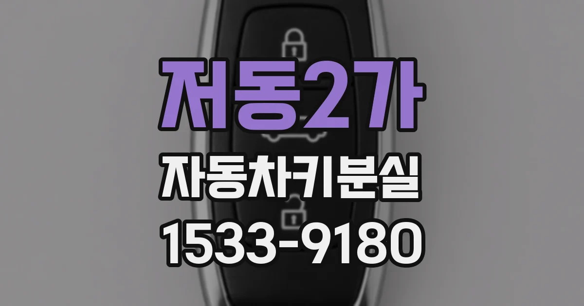 저동2가 자동차키분실